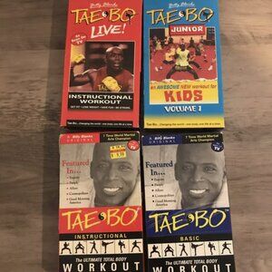 Set Of 4 Tae Bo Billy Blanks Workout VHS